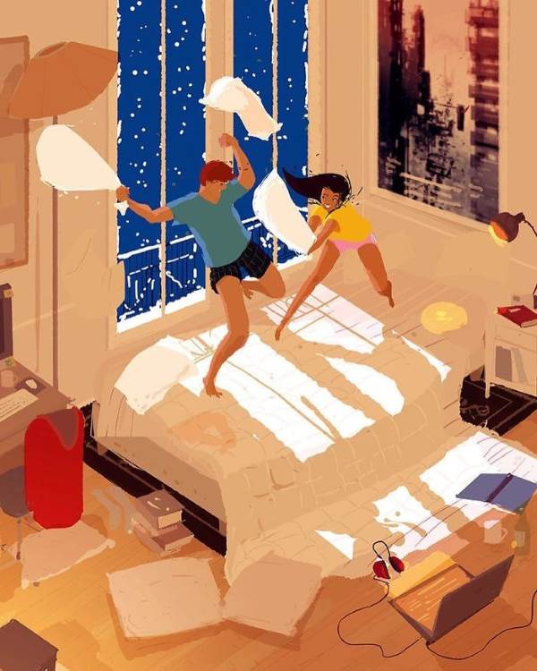 Illustrations that tell about love in little things