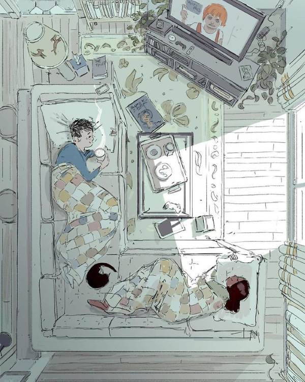 Illustrations that tell about love in little things