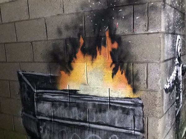 This is Banksy's new work, but it doesn't represent what you are imagining