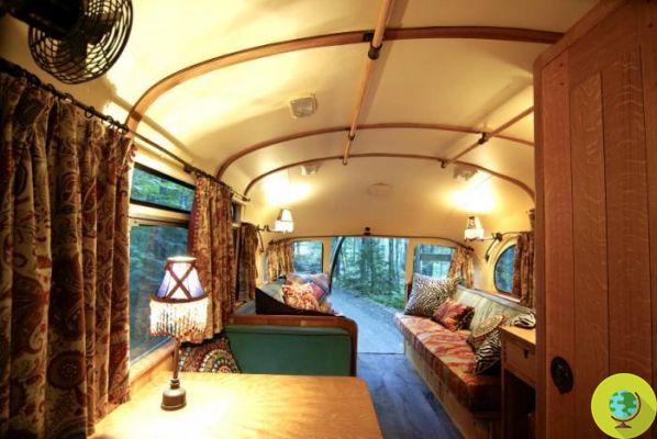 Maine Bus: el autobús antiguo transformado en una cómoda casa móvil