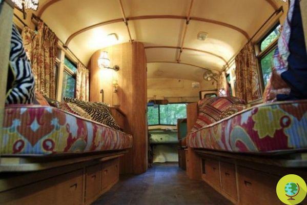 Maine Bus: el autobús antiguo transformado en una cómoda casa móvil