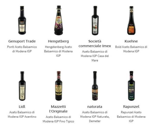 Vinaigre balsamique IGP de Modène : les meilleures et les pires marques (selon Altroconsumo)