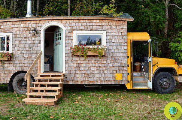 How do I turn the bus into a mobile home (photo)
