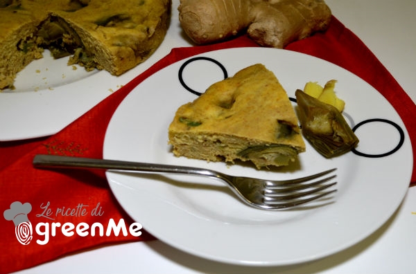 Savory pie with artichokes and ginger