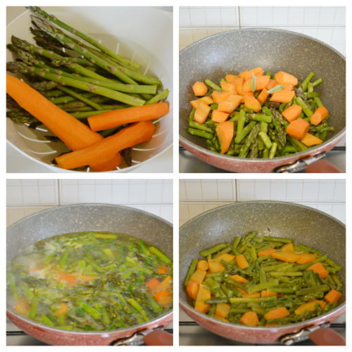Burger végétal d'asperges et de carottes parfumé à la sauge