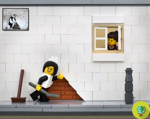 Bricksy: Las obras maestras de Banksy recreadas con lego (FOTO)