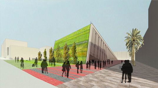 Ciutat d'Elx : l'auditorium écologique d'Urbanarbolismo avec un « toit vert »