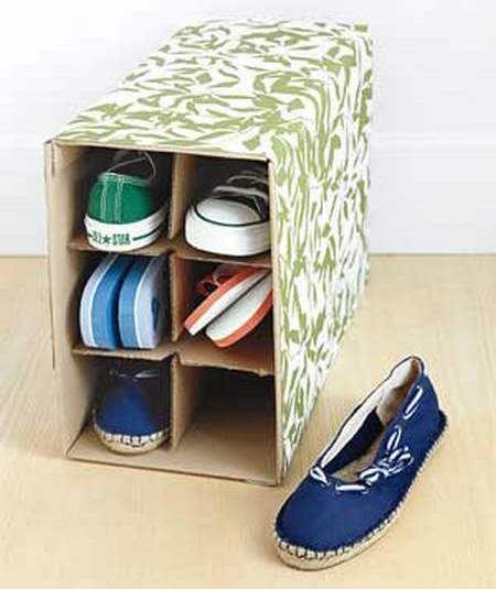 10 do-it-yourself and zero-cost shoe racks from creative recycling