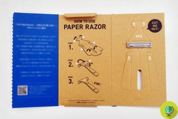Paper Razor: la revolucionaria maquinilla de afeitar de papel que se pliega como un origami (y dice adiós al plástico de un solo uso)
