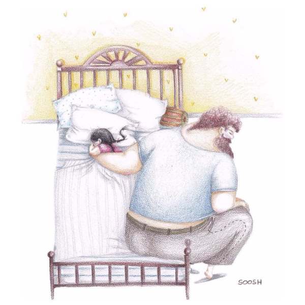 The sweetest illustrations about the love between a dad and his little girl