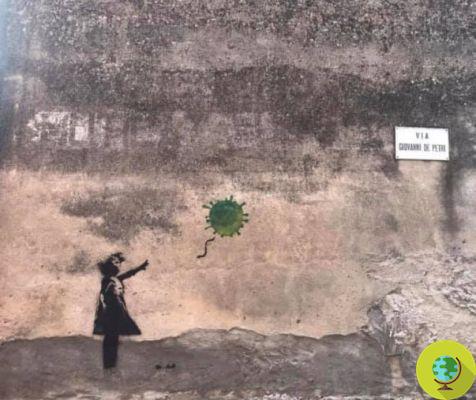 La petite fille au ballon de Banksy réinterprétée : laissez le coronavirus 