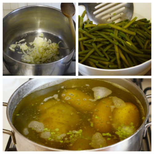 Ligurian meatloaf of green beans and potatoes