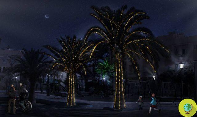 As luzes de Natal originais criadas nas Canárias com resíduos das praias