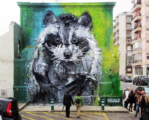 Los desechos se transforman en increíbles murales: las obras del artista callejero ambientalista