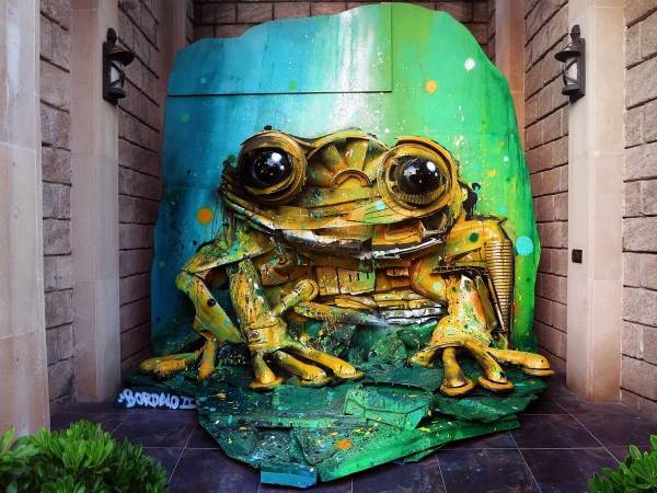 O lixo é transformado em murais incríveis: as obras do artista de rua ambientalista