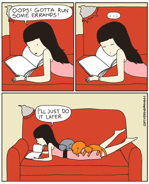 As ilustrações engraçadas que só quem tem gato consegue entender
