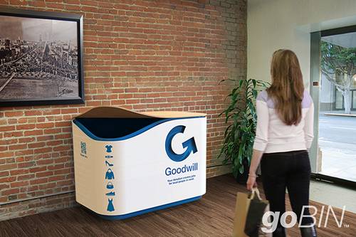 Goodwill : les poubelles intelligentes pour la collecte des vêtements usagés qui facilitent la charité