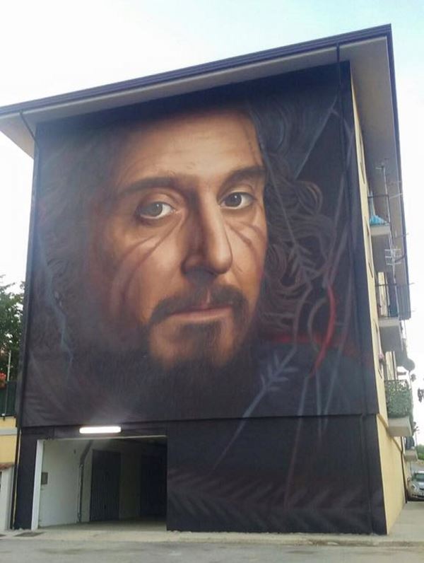 Street art: the wonderful 16-meter mural for Vinicio Capossela (PHOTO)