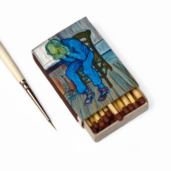 Van Gogh's wonderful paintings recreated on matchboxes (PHOTO)