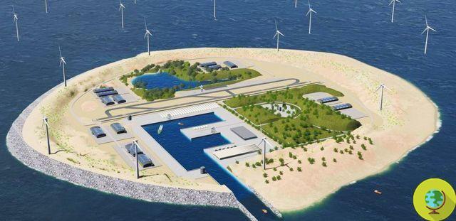 En Bélgica una isla artificial en forma de dona para almacenar energía eólica