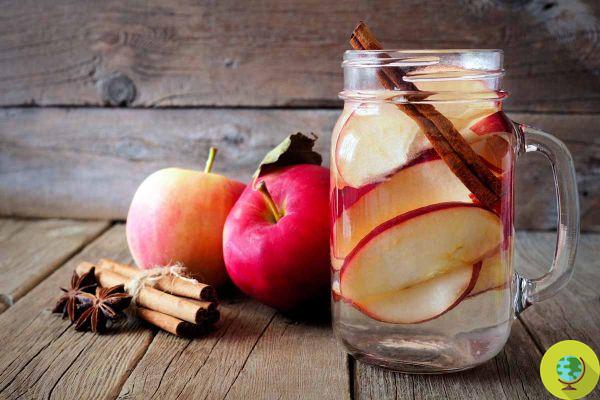 Detox water with apple and cinnamon, the most antioxidant and digestive according to the nutritionist