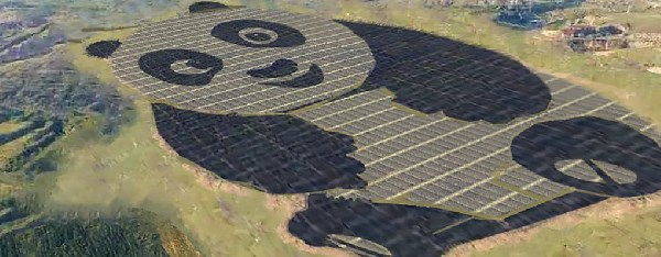 El parque solar más bonito del mundo está en China y tiene forma de panda (FOTO)