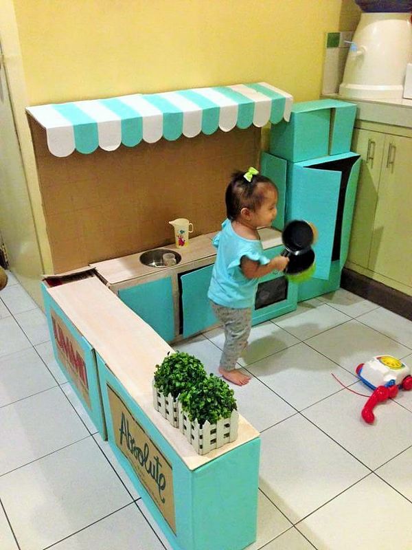 Cómo crear una cocina DIY para que jueguen los niños (FOTO)