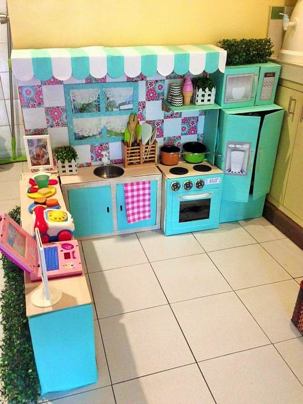 Como criar uma cozinha DIY para as crianças brincarem (FOTO)