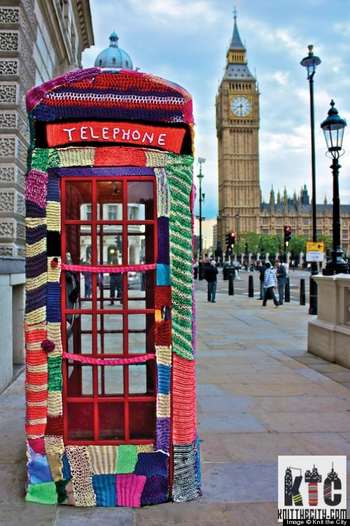 Guerrilla Knitting to fight crime in Great Britain