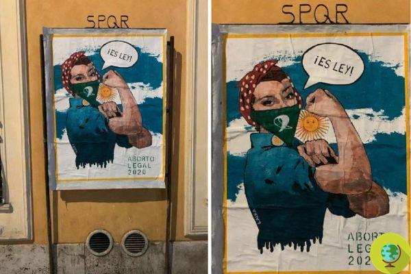 Arte callejero: el nuevo trabajo de Laika dedicado a la legalización del aborto en Argentina