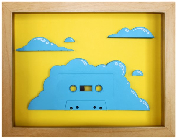 Paintings from the recycling of cassette tapes: the Tape Art by Benoit Jammes
