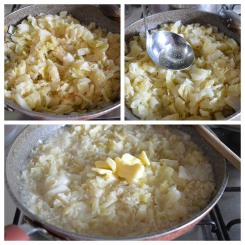 Risotto with cabbage