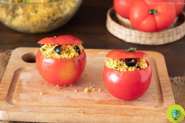 Tomatoes stuffed with couscous: the vegan recipe