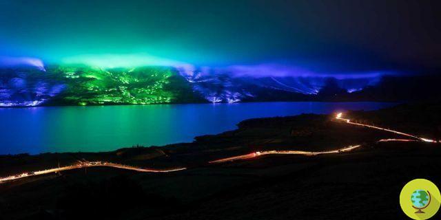 It looks like a Northern Lights: the Irish hills transformed into the largest digital painting in the world