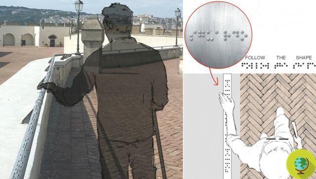 Em Castel Sant'Elmo um corrimão artístico revela as belezas de Nápoles aos cegos