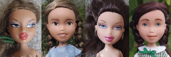 Elas mudam o visual da Barbie e da Bratze e as transformam em bonecas sem água e sabão