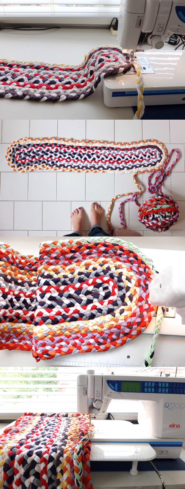 Creative recycling: how to create a woven mat from old T-shirts (VIDEO)