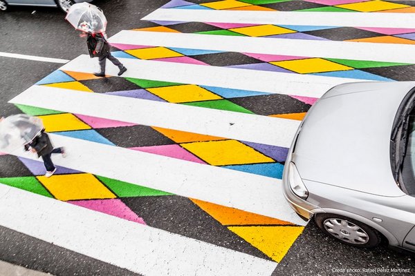 Madrid's pedestrian crossings become multicolored thanks to Street Art (PHOTO)