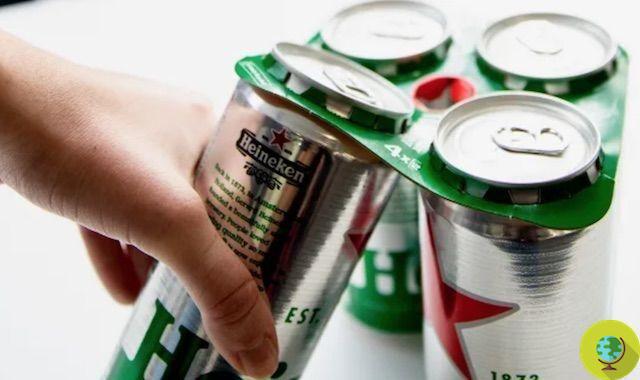 Heineken também descarta anéis de plástico para cervejas enlatadas