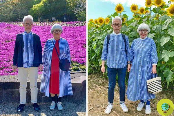 Vivir en colgante! La pareja japonesa que lleva 41 años vistiendo coordinada