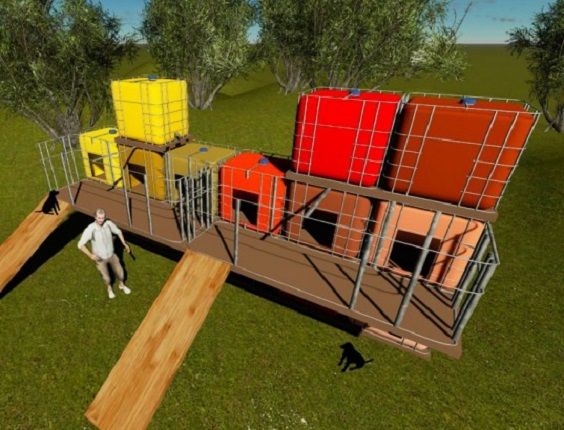Students invent recycled kennels for stray dogs with a photovoltaic roof