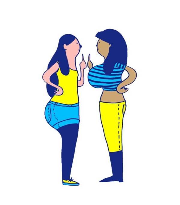 10 illustrations about the reality of women that society does not want to see