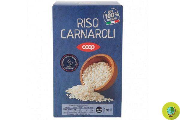 Este arroz Carnaroli é recolhido devido à presença de alérgenos não declarados no rótulo