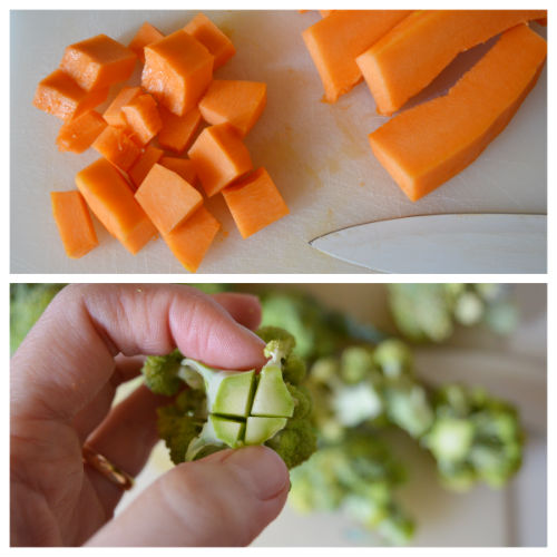 Semolina flan with pumpkin and broccoli (vegan recipe)