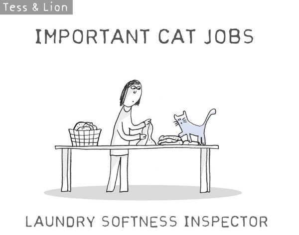 As ilustrações engraçadas mostrando gatos no trabalho