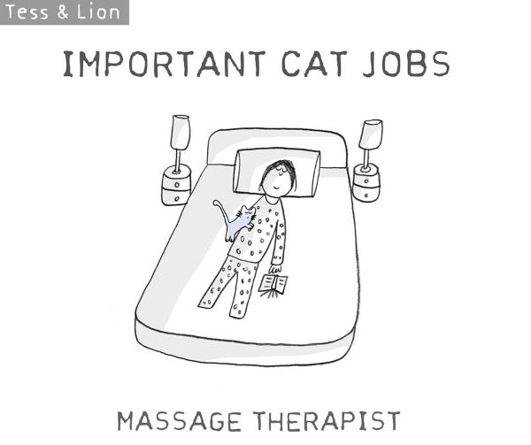 Les illustrations amusantes montrant des chats au travail