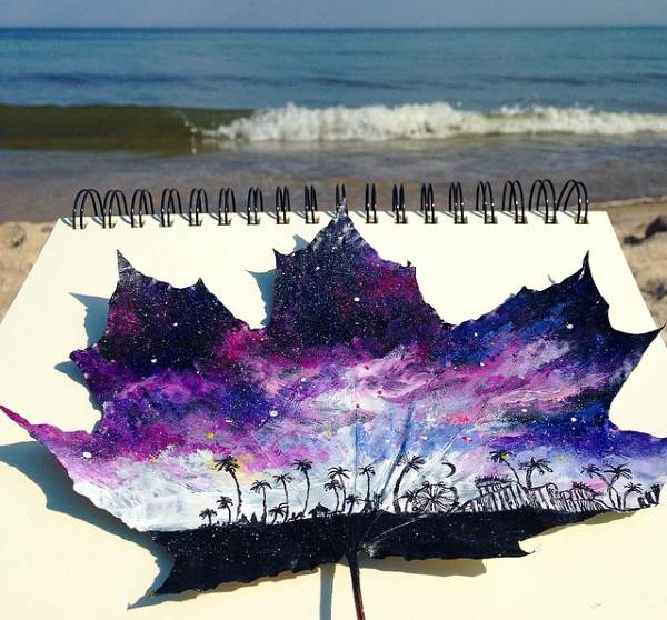 Joanna Wirażka, the 16-year-old artist who paints on leaves (PHOTO)
