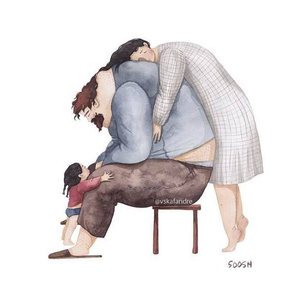 As belas ilustrações que contam o amor de um pai por seu filho