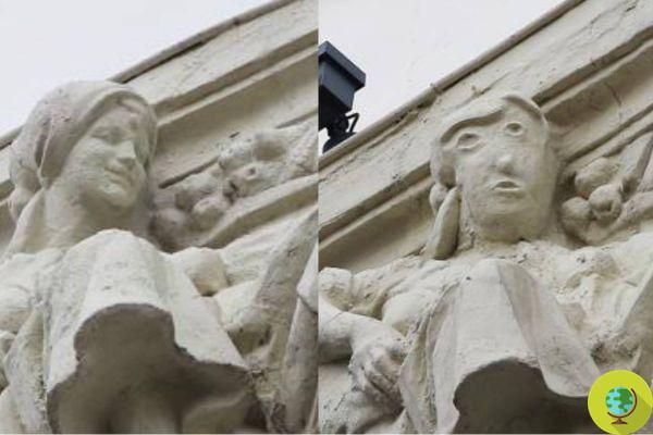The statue that after the disastrous restoration now looks like a cartoon