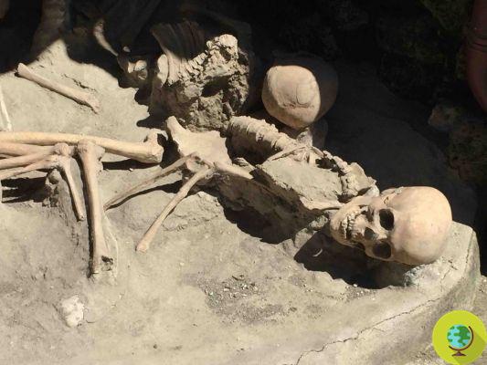 Descoberta arqueológica excepcional em Herculano: encontrou o esqueleto de um homem fugindo da erupção do Vesúvio